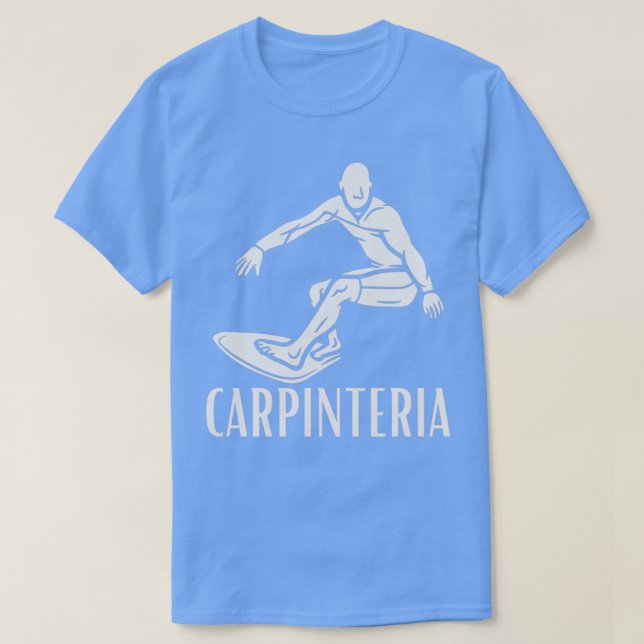 Camiseta praia de surf carpinteria (Frente do Design)