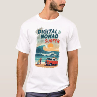 Camiseta Praia de Surfer Digital Nomad