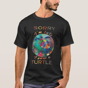 Camiseta Praia De Tartaruga Do Mar Do Oceano Desculpe O Atr