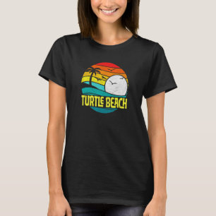 Camiseta Praia de Tartaruga Retro Sol Surf Gráfico dos Anos