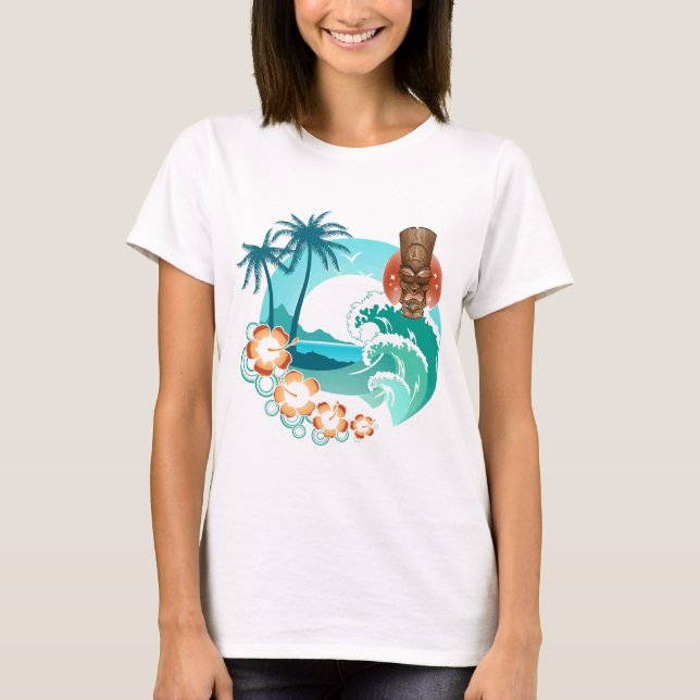 Camiseta Praia de Tiki (Frente)