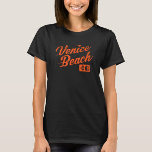 Camiseta Praia de Veneza Califórnia Retrô Vintage Desgastad