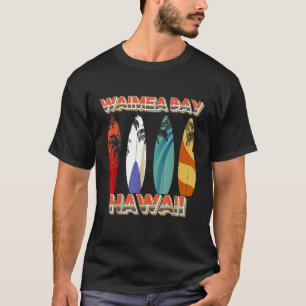 Camiseta Praia de Waimea Havaí Retro Surf Board