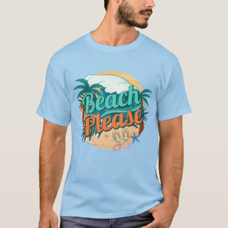 Camiseta Praia Divertida Por Favor Presente de Férias de Ve
