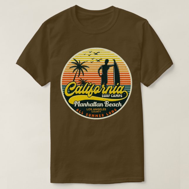 Camiseta Praia do Campo Surf da Califórnia em Manhattan (Frente do Design)