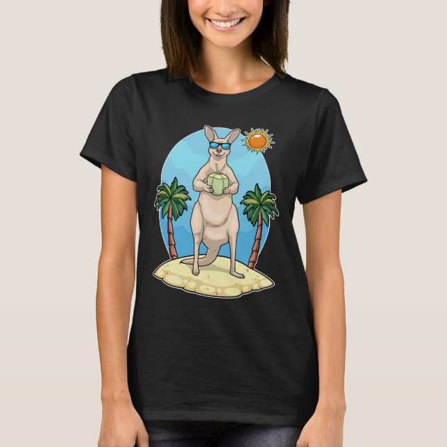 Camiseta Praia do Canguru Verão de Coco (Frente)
