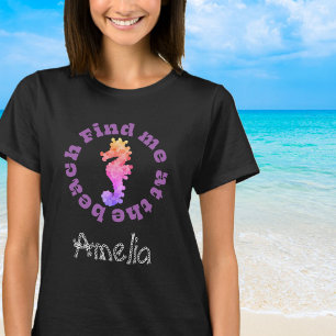 Camiseta Praia do cavalo de praia personalizado