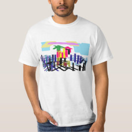 Camiseta Praia do flamingo rosa