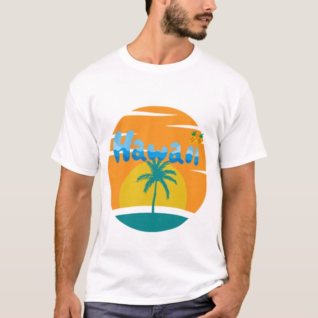 Camiseta praia do Havaí (Frente)