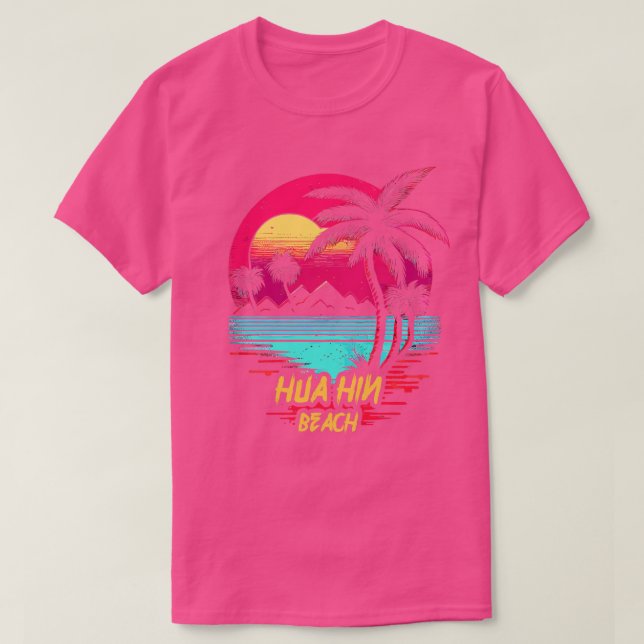 Camiseta Praia do Retrowave Beach Hua Hin (Frente do Design)