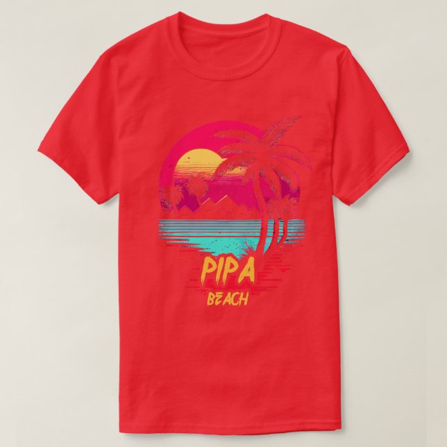Camiseta Praia do Retrowave Beach Pipa (Frente do Design)