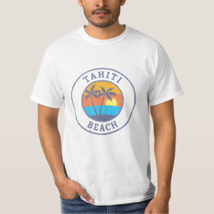 Camiseta Praia do Taiti, Estilo Clássico Desvanecido das B