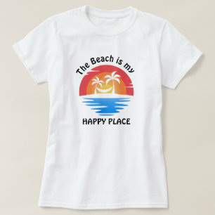 Camiseta Praia é o Meu Lugar Feliz