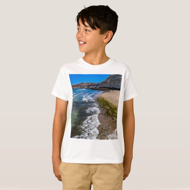 Camiseta Praia em Puerto Piramides, Argentina (Frente Completa)