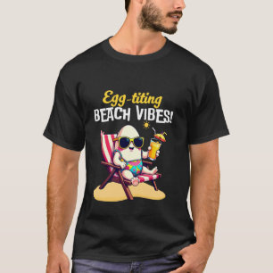Camiseta Praia Emocionante Vibrações de Verão Diversão Trop