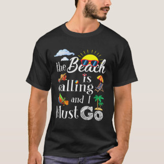 Camiseta Praia Está Ligando E Eu Tenho Que Ir Férias De Ver