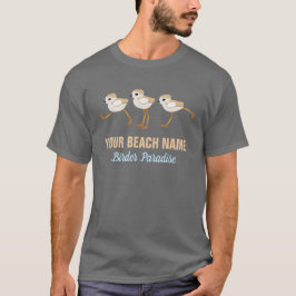 Camiseta Praia Favorita Personalizada de Plover Birder