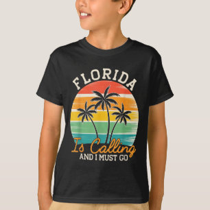 Camiseta Praia Flórida está Chamando e Precisa Ir Piada de