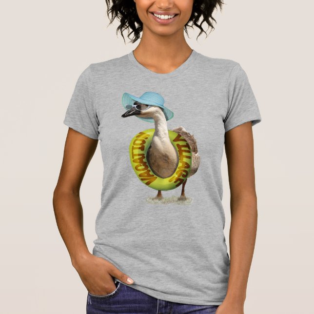 Camiseta Praia Goose com Chapéu de Verão (Frente)