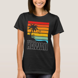 Camiseta Praia Havaiana Aloha Palmeiras Verão Retro Honol