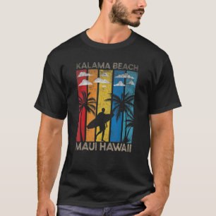 Camiseta Praia Kalama Maui Havaí Surfando Surfista Vintage
