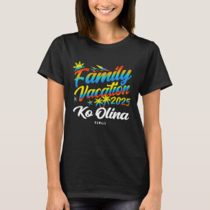 Camiseta Praia Ko Olina Havaí Família Correspondente Férias