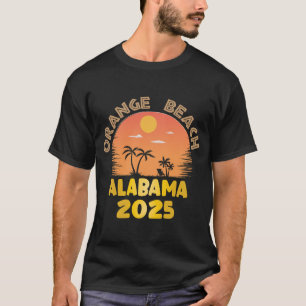 Camiseta Praia Laranja Alabama 2025 Viagem Família Amigos G