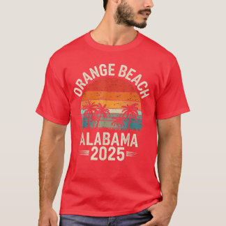 Camiseta Praia Laranja Alabama 2025 Viagem Familiar Amigos