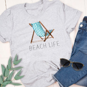 Camiseta Praia Life Cote Náutica Praia Cadeira de Verão T-S