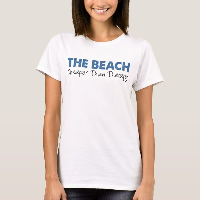 Camiseta Praia - Mais Barata Que A Terapia (Frente)