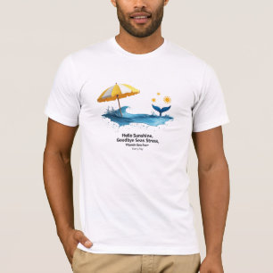 Camiseta Praia "Mar de Vitamina" - Gráfico Premium