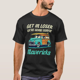 Camiseta Praia Mavericks Surf de Grandes Ondas Homens Mulhe