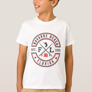 Camiseta Praia Navarre Flórida Fl Surfista Retro Frente à P