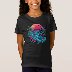 Camiseta Praia neon tropical/havaiana