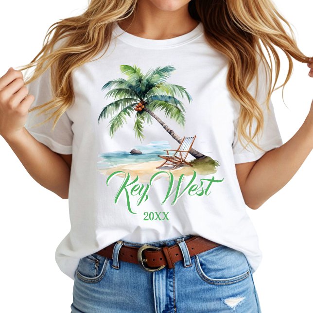 Camiseta Praia personalizada de Key West  (Criador carregado)