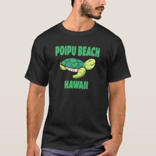 Camiseta Praia Poipu Hawaii Tema Tartaruga Marinha