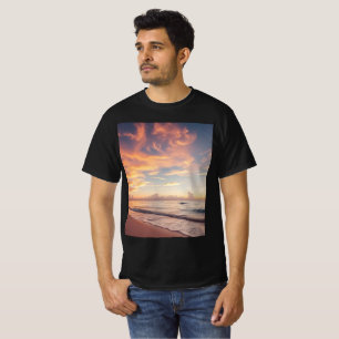 Camiseta Praia Pôr do Sol Tropical