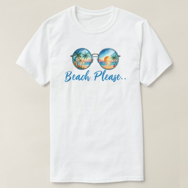 Camiseta Praia, por favor (Frente do Design)