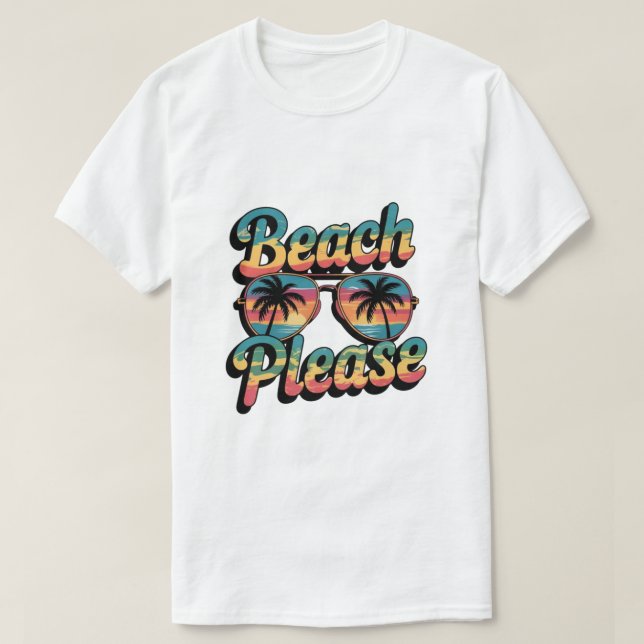 Camiseta Praia Por Favor  (Frente do Design)