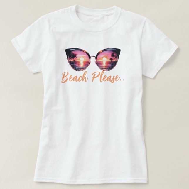 Camiseta Praia, por favor (Frente do Design)
