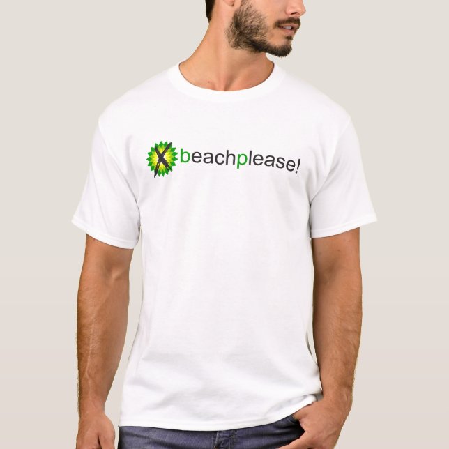 Camiseta Praia por favor Anti-BP T claro (Frente)