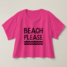 Camiseta Praia Por Favor Mulheres Engraçadas
