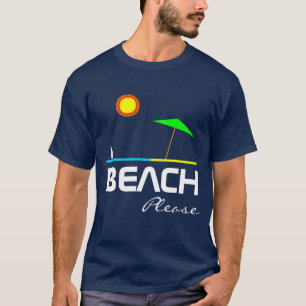 Camiseta Praia, por favor, um personalizável engraçado