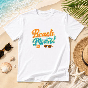 Camiseta Praia Por Favor! Verão praia costeira