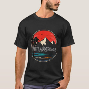 Camiseta Praia Retro de Fort Lauderdale Flórida Surfando On