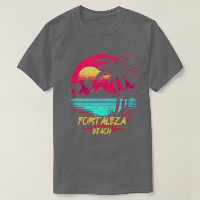 Camiseta Praia Retrowave Beach Fortaleza (Frente do Design)