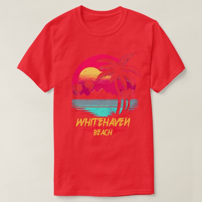 Camiseta Praia Retrowave Beach Whitehaven (Frente do Design)