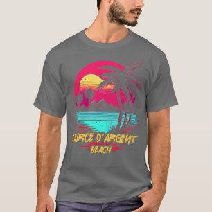 Camiseta Praia Retrowave de Origem de Praia de Argent