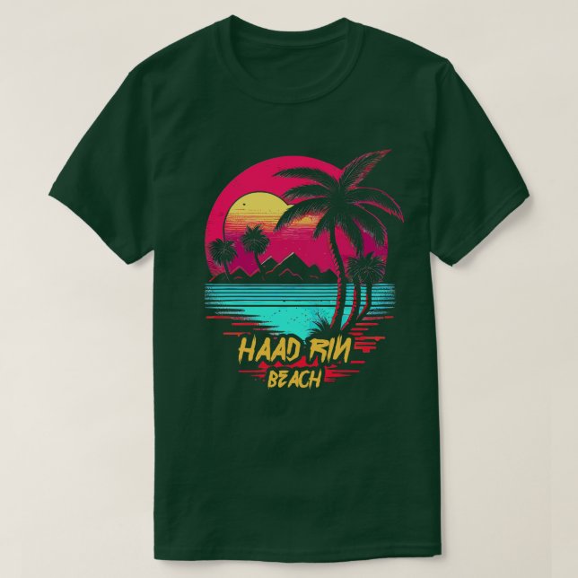 Camiseta Praia Retrowave Haad Rin (Frente do Design)