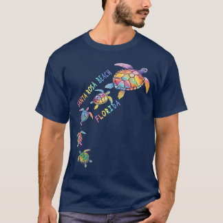 Camiseta Praia Santa Rosa Flórida Amante da Tartaruga Marin